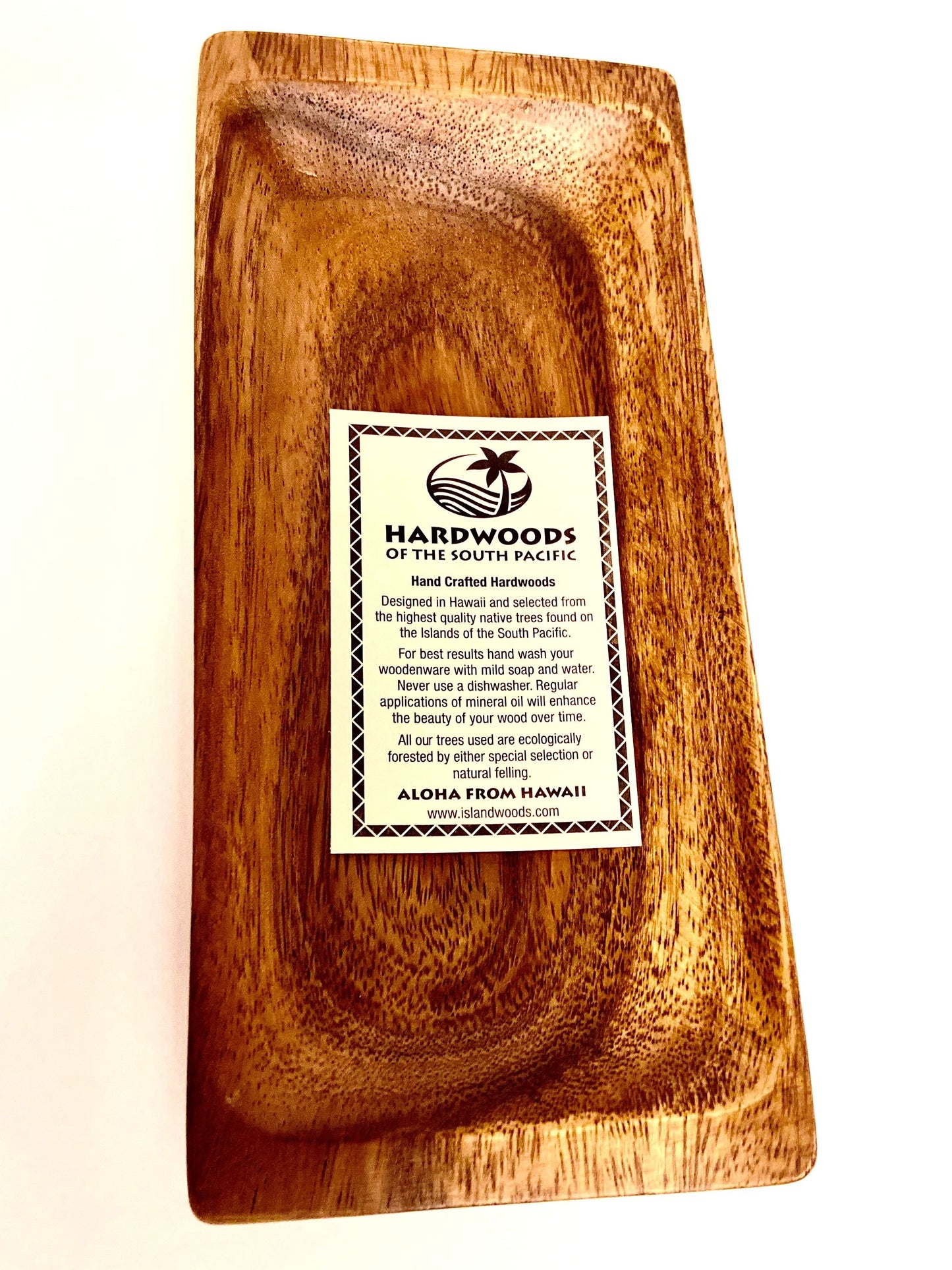 Pacific Islands Hardwood Display Dish | Bathroom Accessories